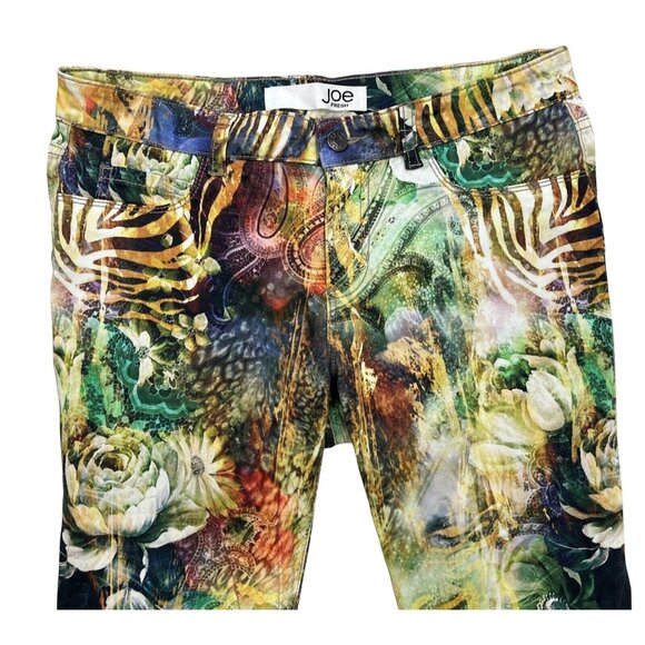 Nordstrom Joe Fresh Women’s Boho Artsy Floral Paisley Pants Capris Size 6 - Picture 2 of 4